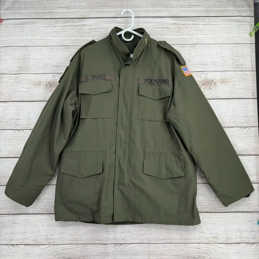 Rothco Metal Gear‎ Field Jacket M-65 Mens Large Green Solid Snake Foxhound SFG